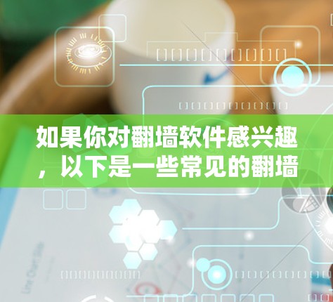 如果你对翻墙软件感兴趣，以下是一些常见的翻墙软件和工具（仅供参考，使用前请注意遵守相关法律法规）