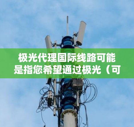 极光代理国际线路可能是指您希望通过极光（可能是某家公司或品牌）代理国际线路业务。如果您指的是某家特定的公司或品牌，请提供更多的背景信息，以便我能更好地帮助您