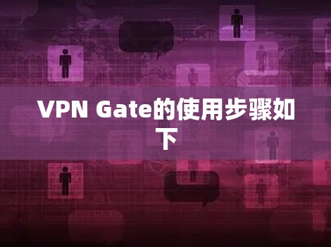 VPN Gate的使用步骤如下