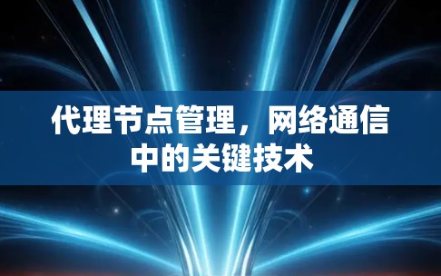 代理节点管理，网络通信中的关键技术